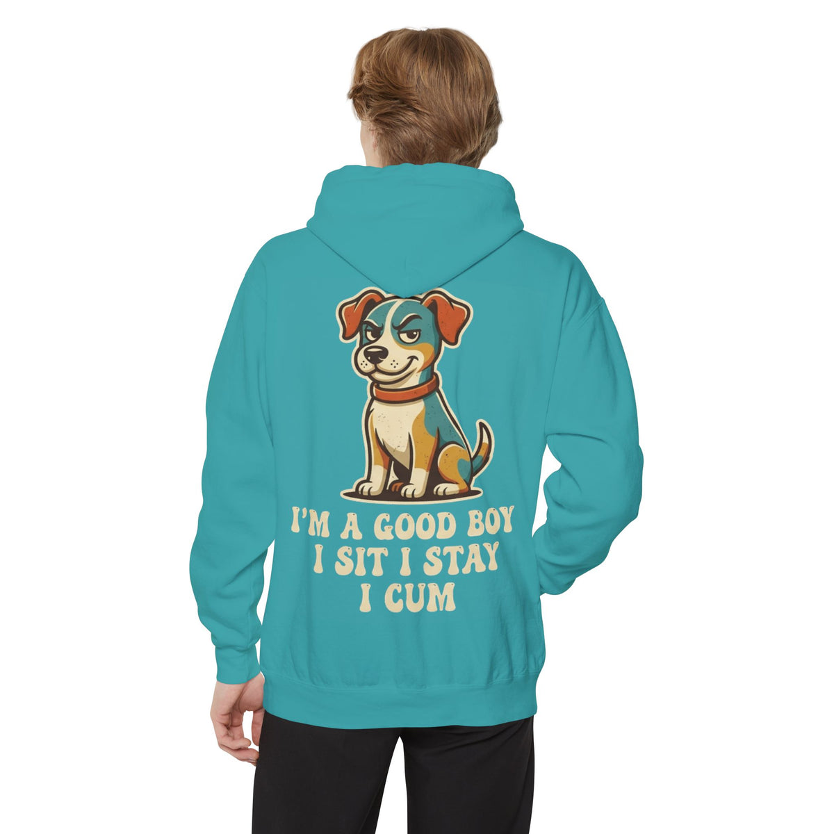 Color: Seafoam | I'm A Good Boy Garment-Dyed Hoodie