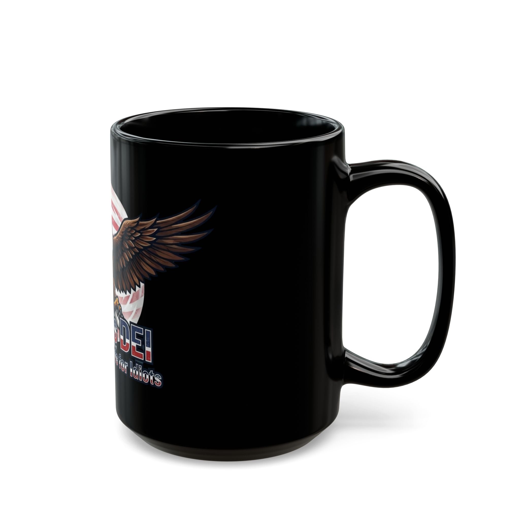 "Trumps DEI" Black Ceramic Mug