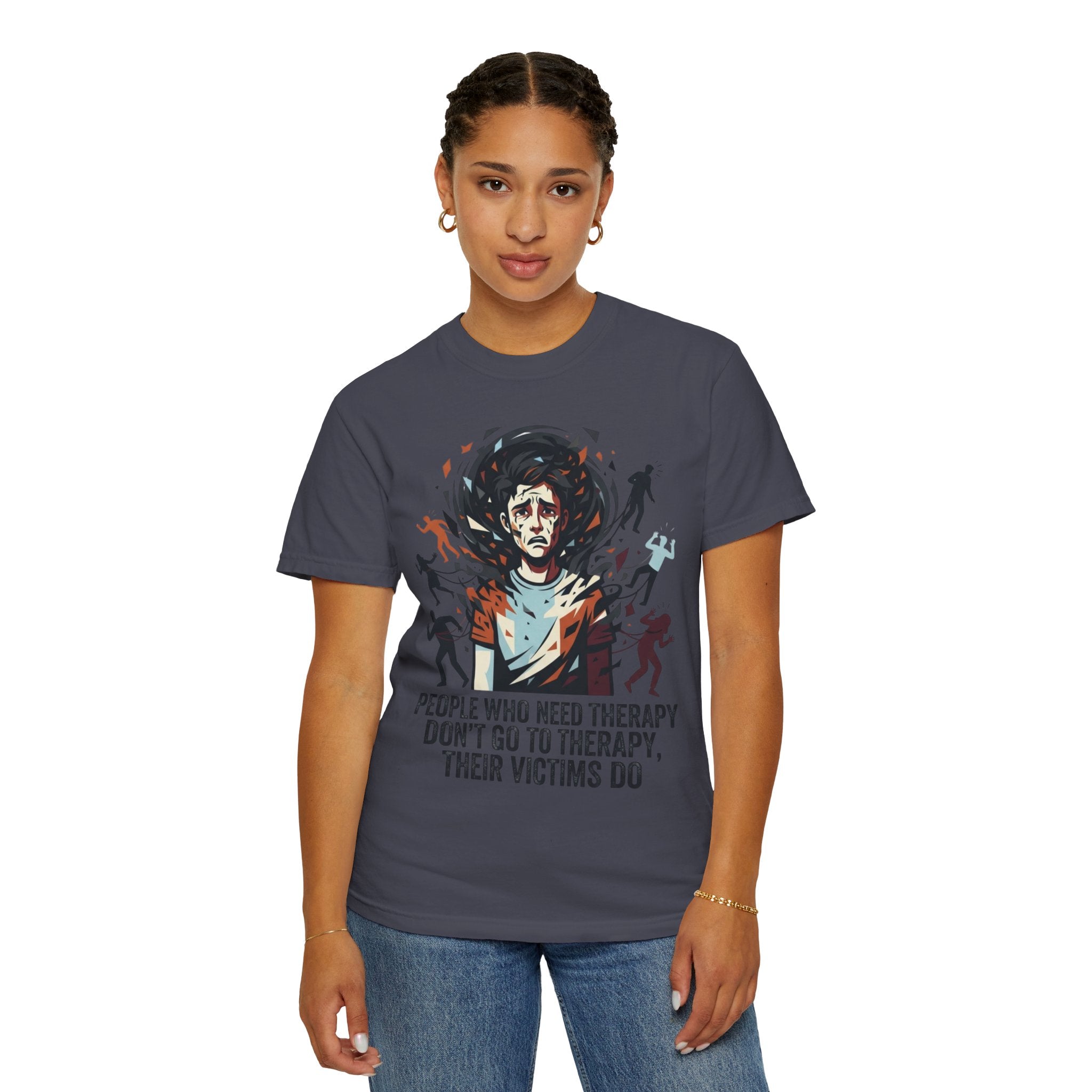 "Therapy Needed" Unisex Garment-Dyed Tee
