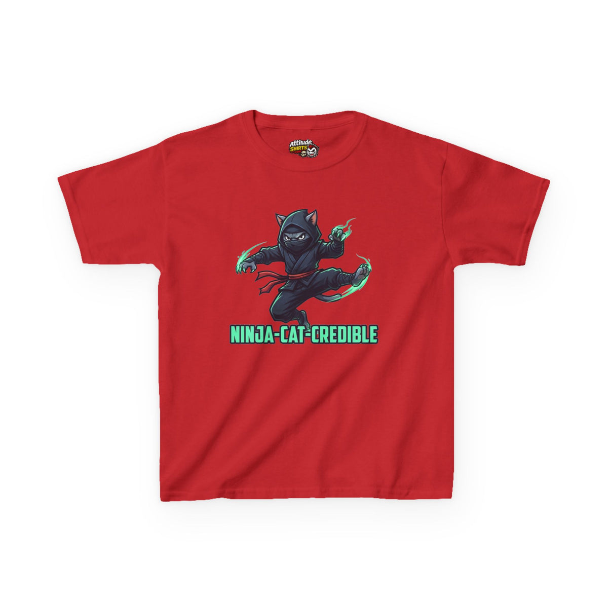 "Ninja Cat Credible" Kids Tee