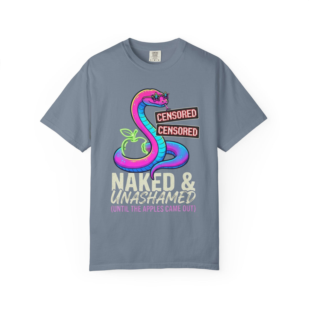 Color: Blue Jean | Good Book Series Naked & Unashamed Unisex Garment-Dyed Tee