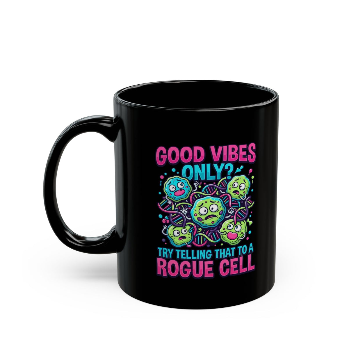 "Good Vibes Only" Black Ceramic Mug