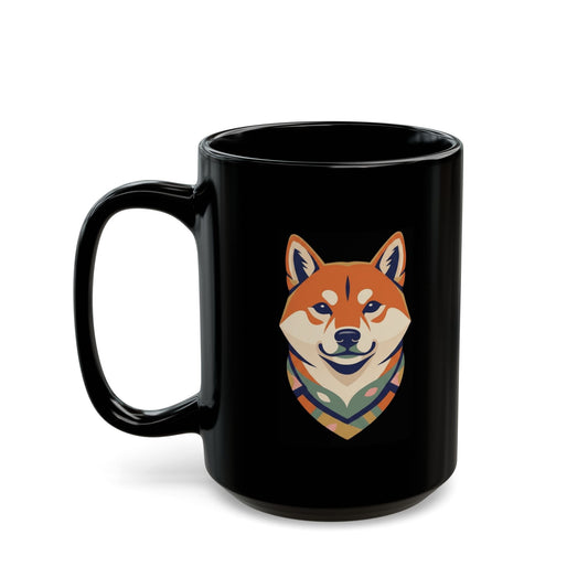 "Shiba Squad" Black Ceramic Mug — Graphic