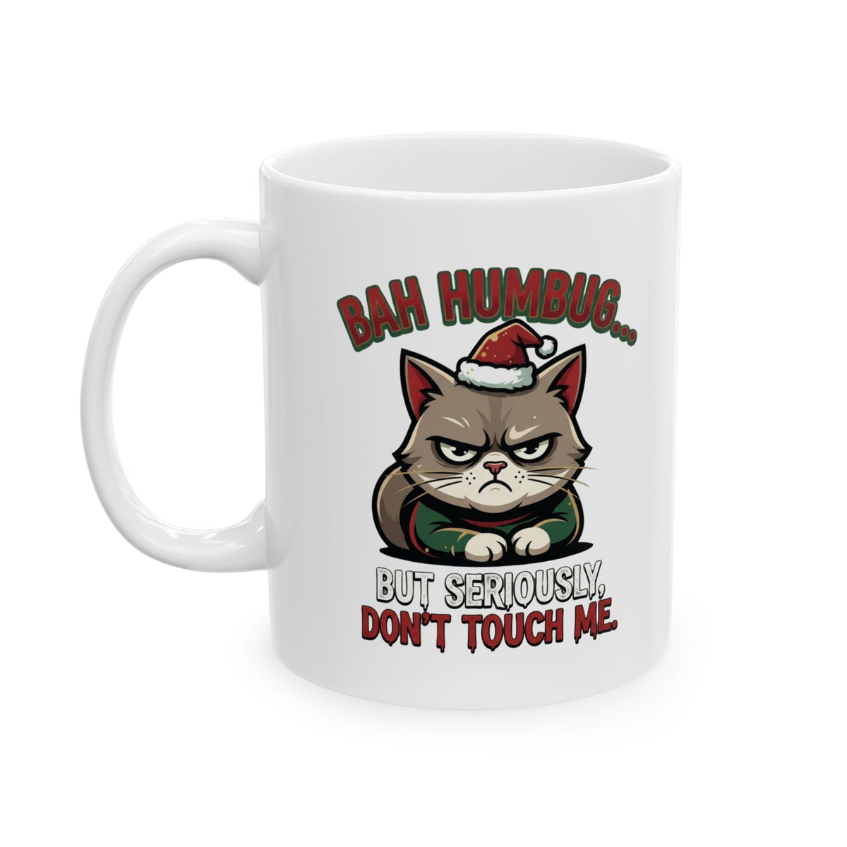 "Bah Humbug" White Ceramic Mug