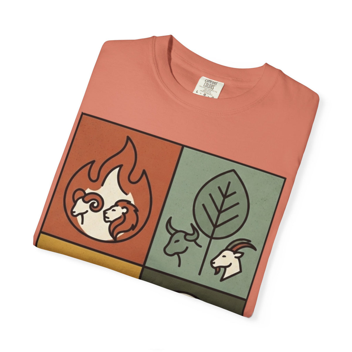 "Four Elements- Fire, Earth, Air, Water" Unisex Garment-Dyed Tee