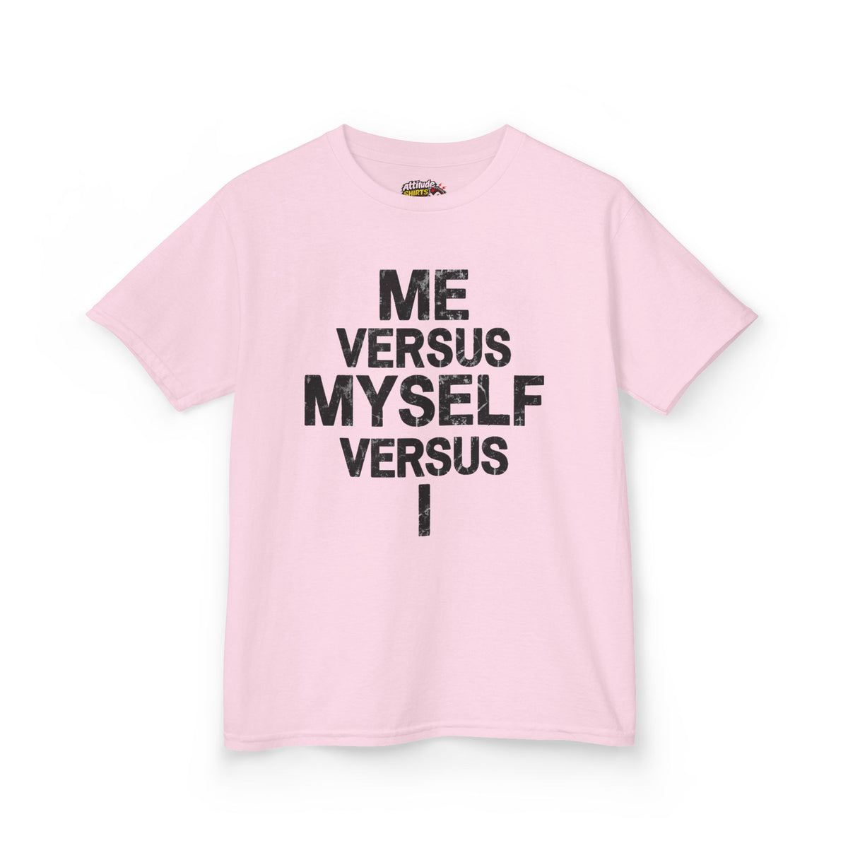 Color: Light Pink | Me vs Myself vs I Kids Tee