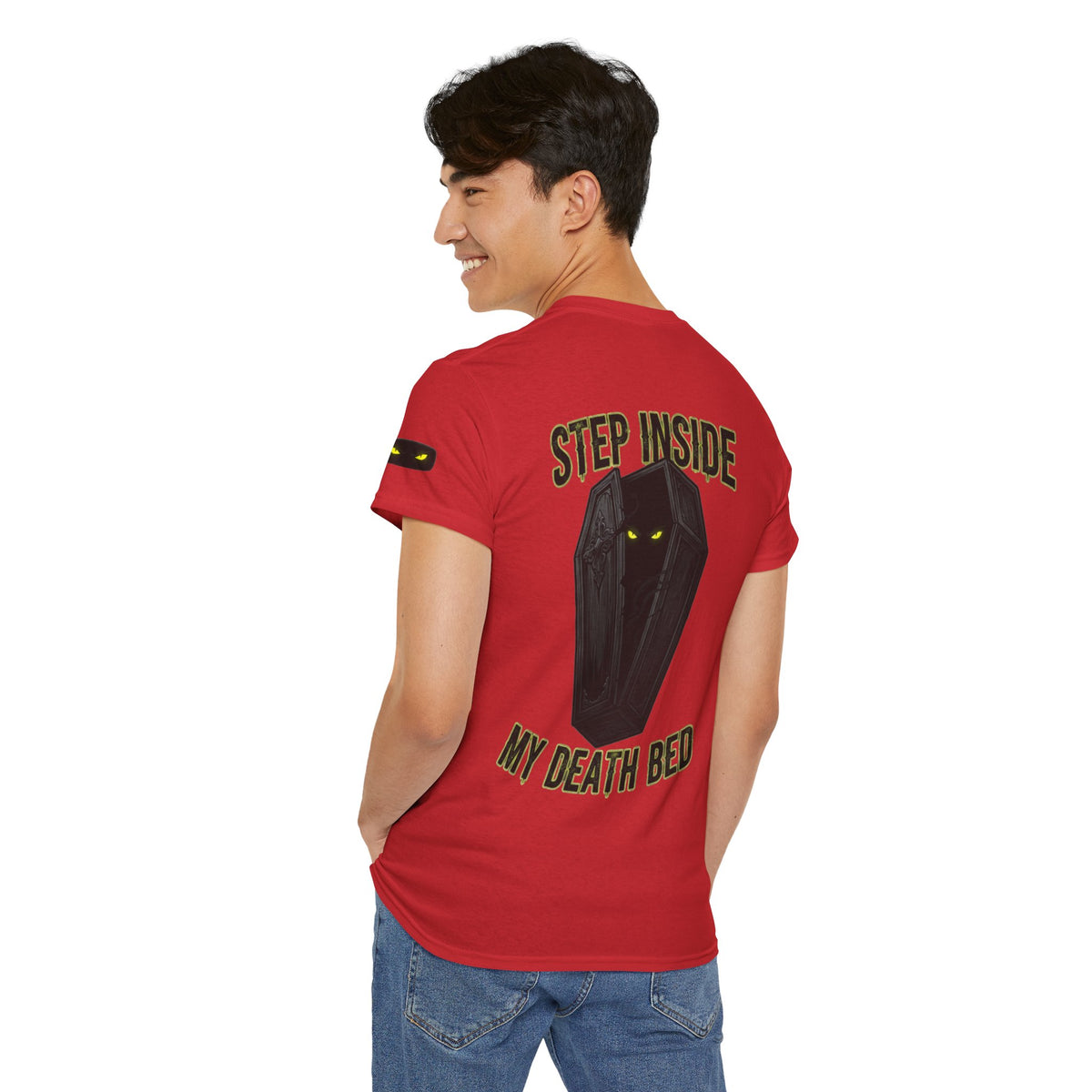 Color: Red | Step Inside My Death Bed Premium Graphic Tee