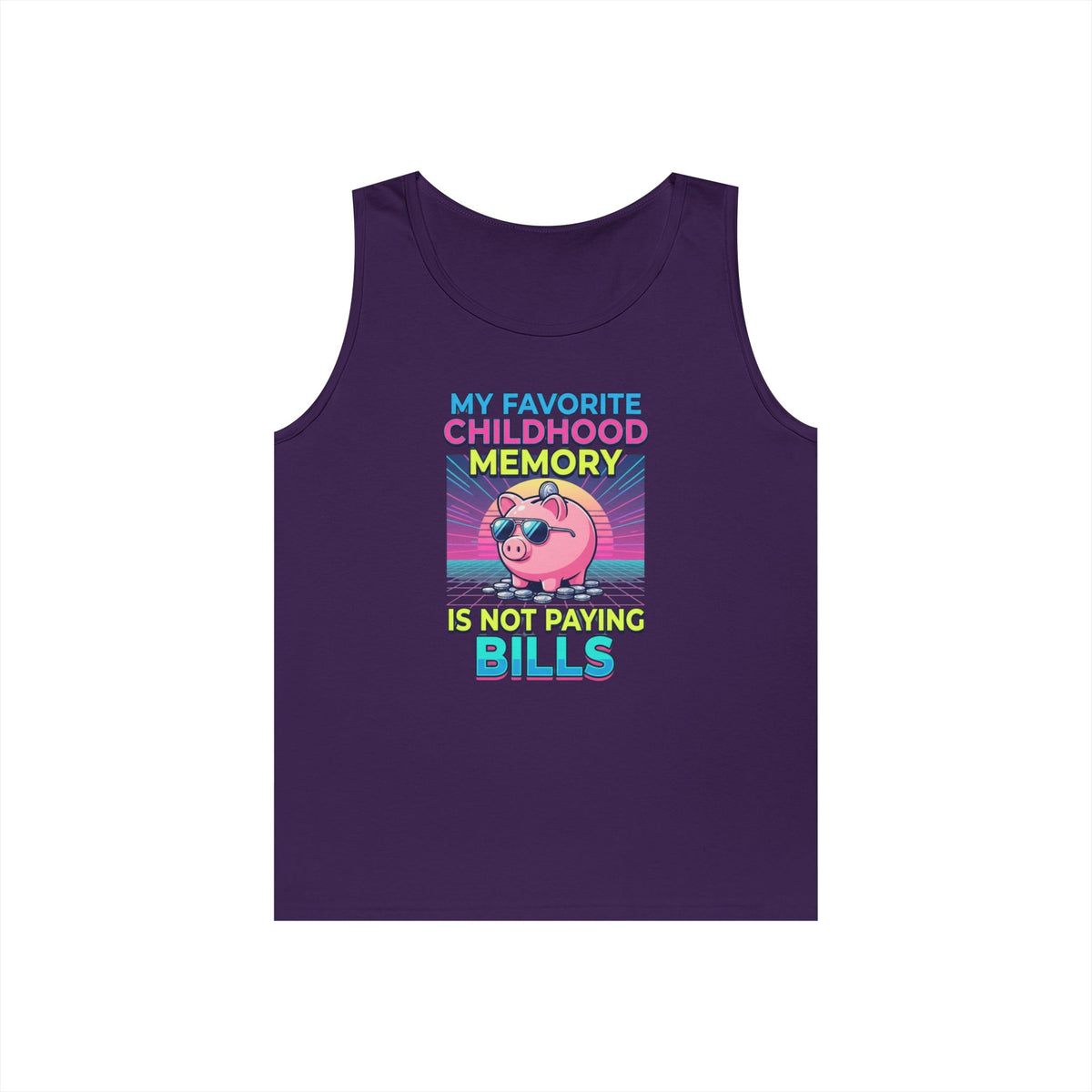 Color: Purple | Favortie Childhood Memories - Not Paying Bills Tank Top