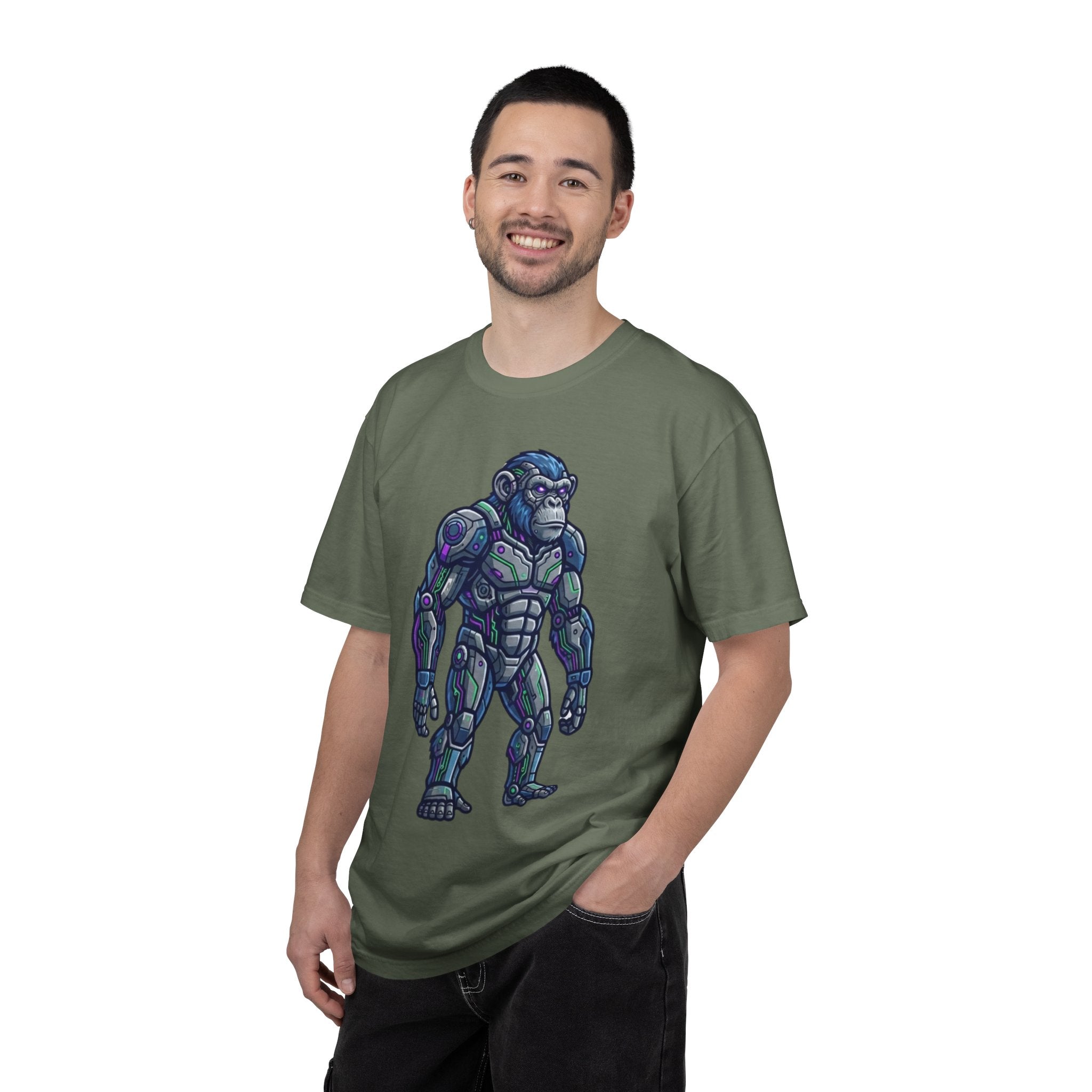 "Cyber Chimp" Unisex Garment-Dyed Tee