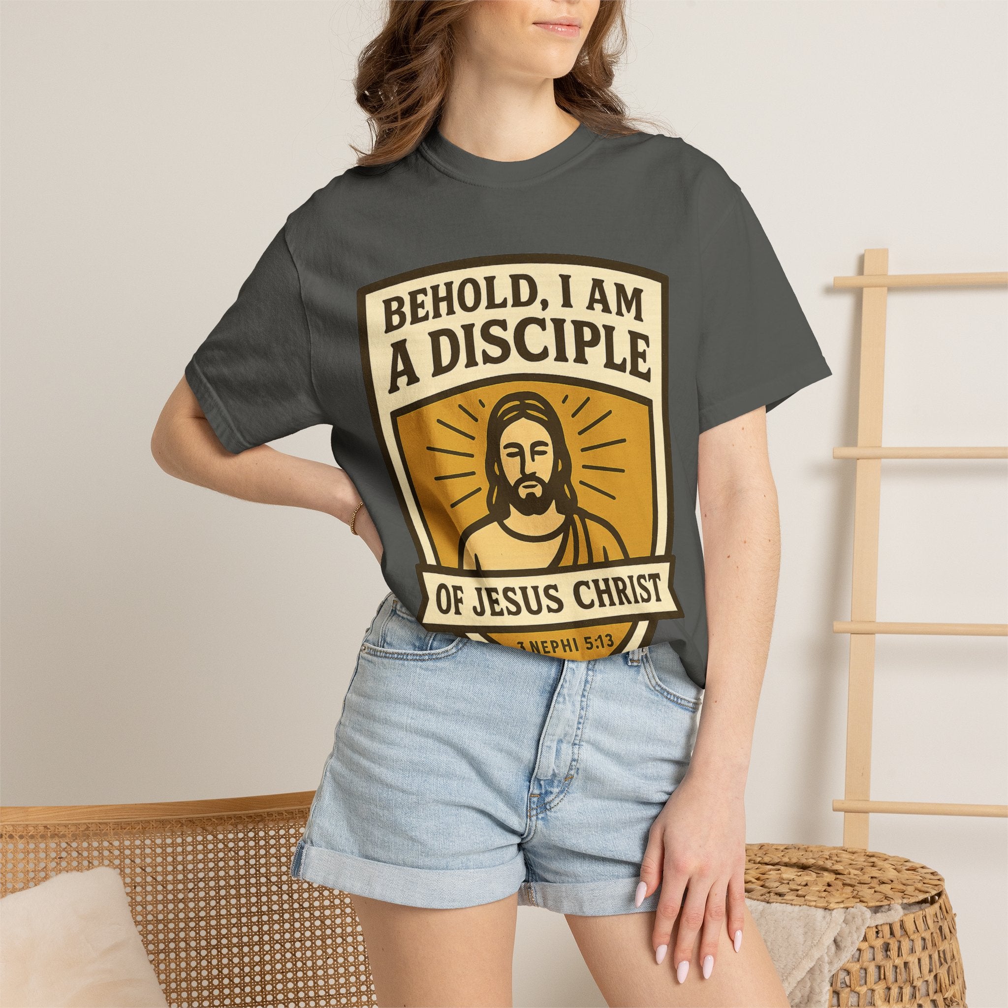 "Behold, I am a Disciple of Jesus Christ" Unisex Garment-Dyed T-shirt