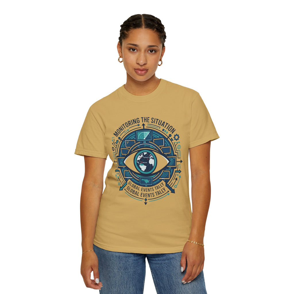 "Monitoring the Situation" Unisex Garment-Dyed Tee