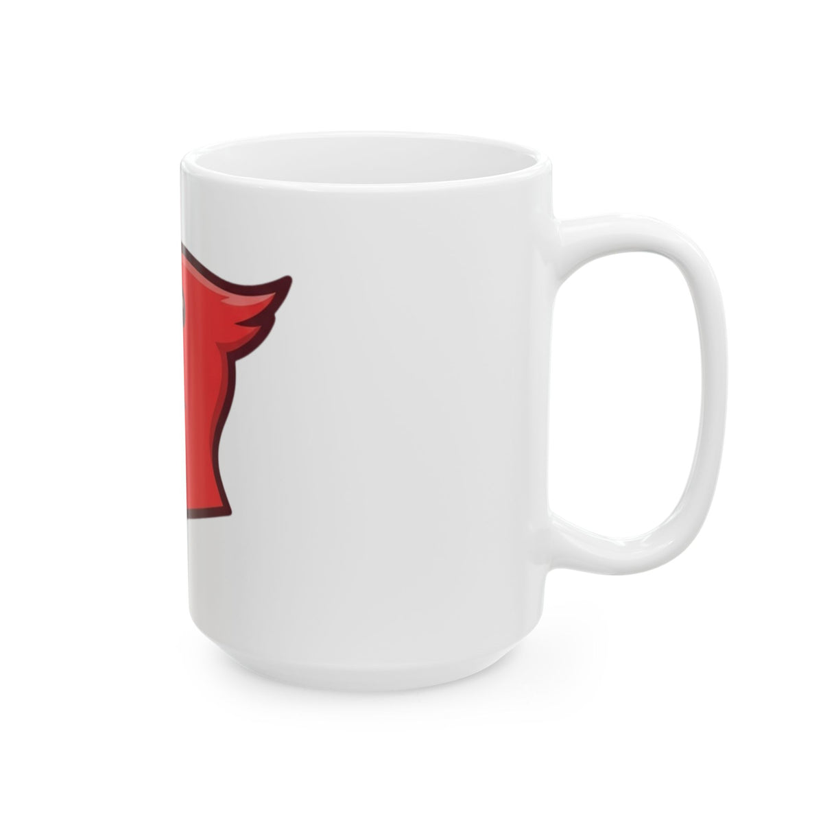 "Look At That Big Red Pecker" White Ceramic Mug — Graphic