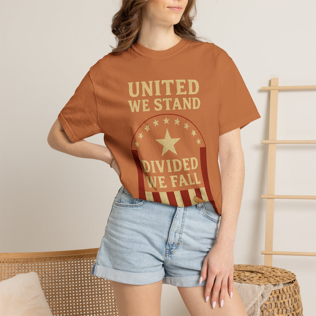 "Divided We Fall" Unisex Garment-Dyed T-shirt