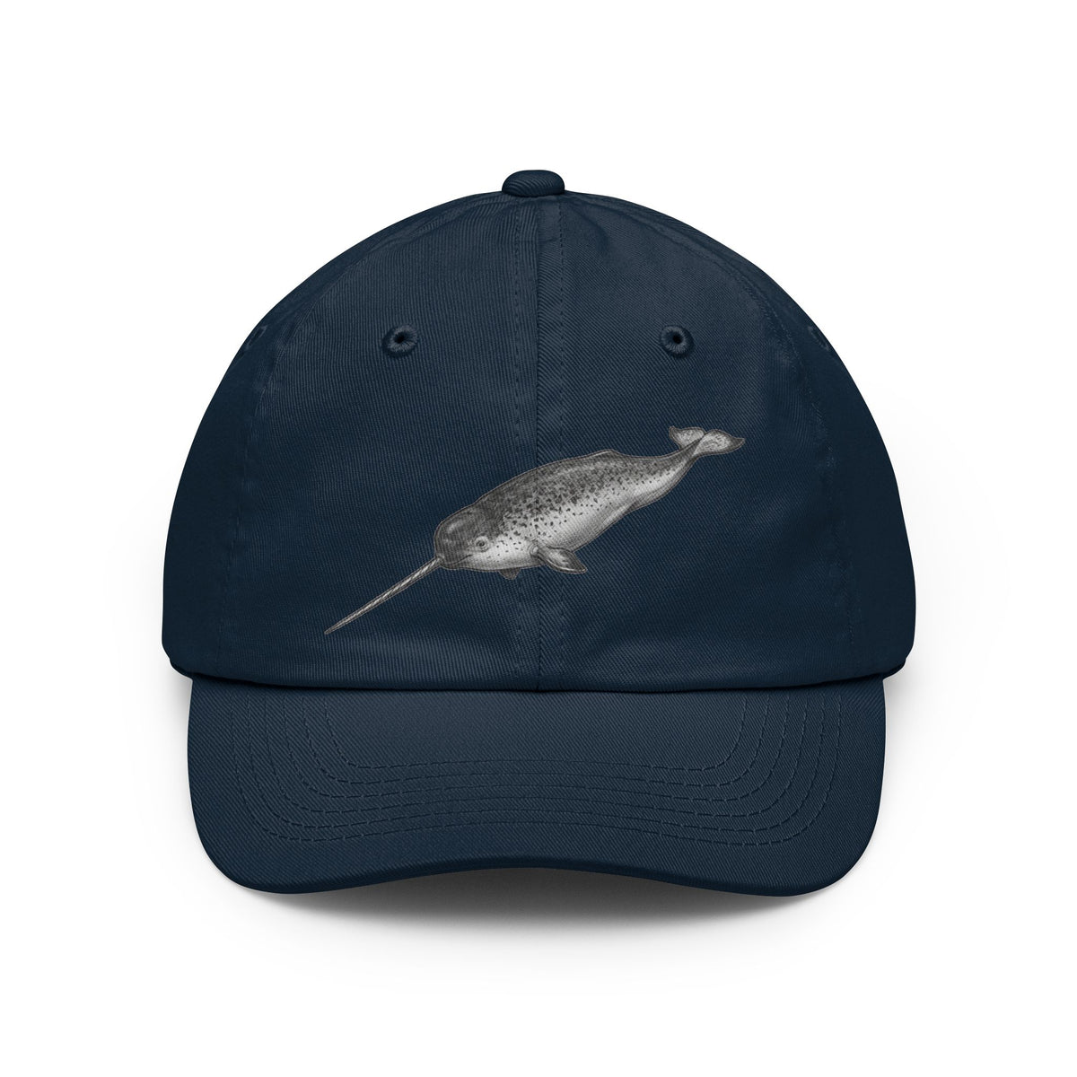 Color: Navy | Pencil Sketch Art Narwhal Dad Hat