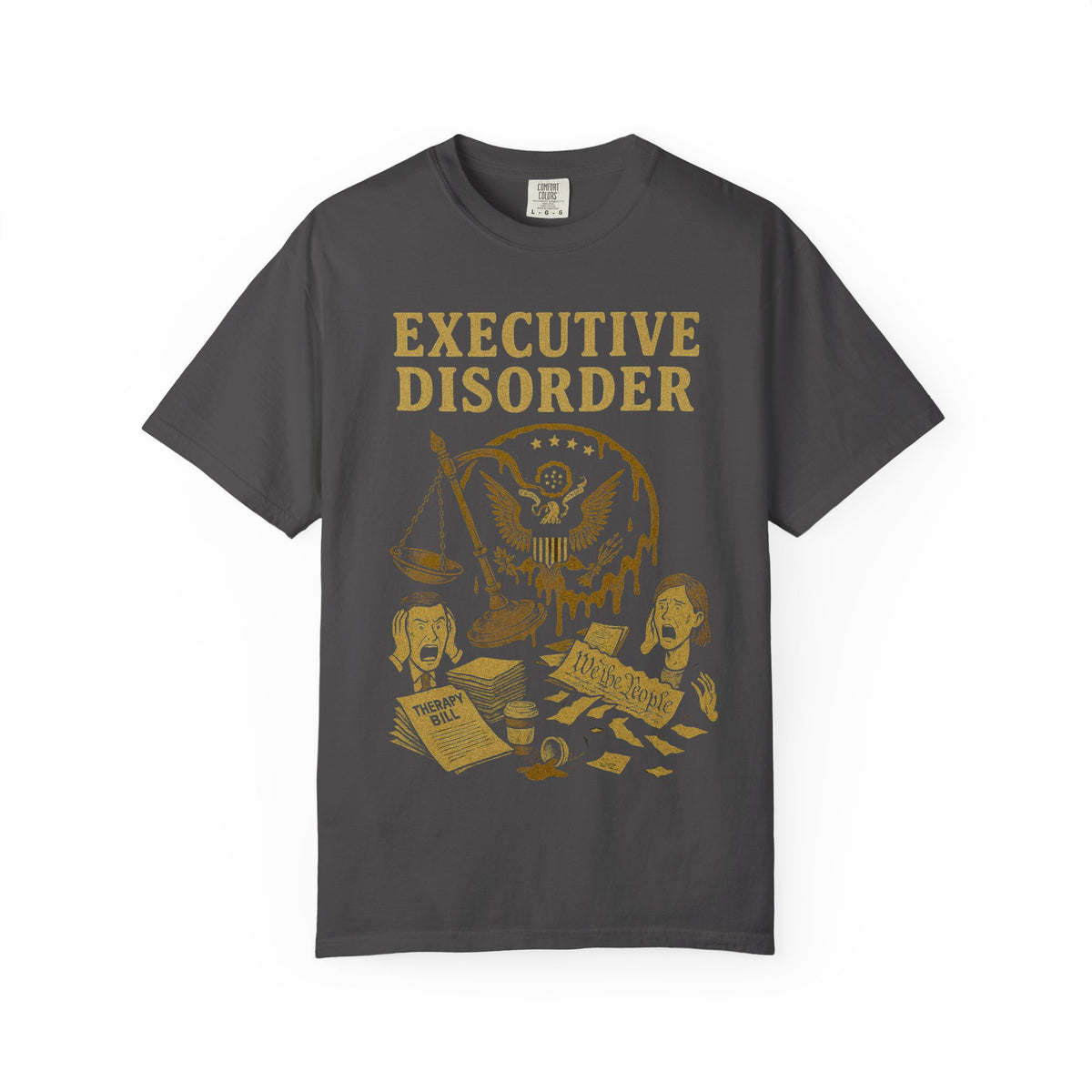 Color: Graphite | Executive Disorder Unisex Garment-Dyed T-shirt