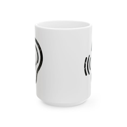 "I'm Only Smiling Because You're Not Listening" White Ceramic Mug — Graphic