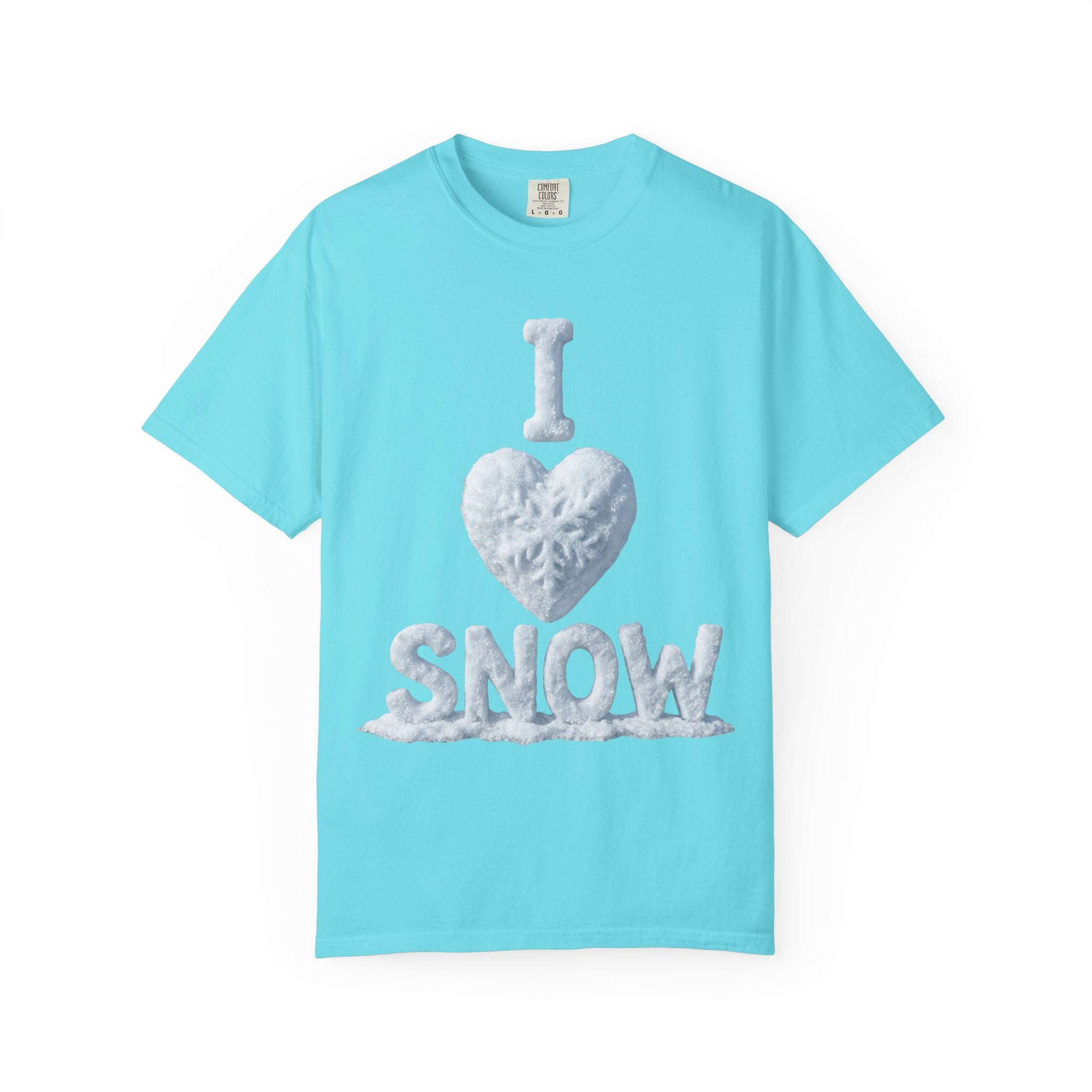 "I Love Snow" Unisex Garment-Dyed T-shirt