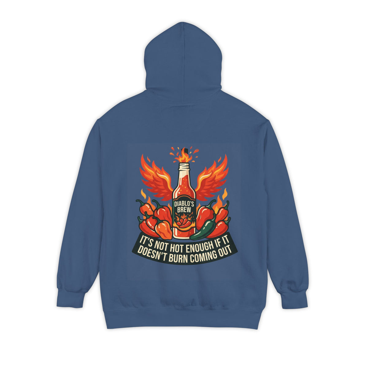 Color: True Navy | Burns Coming Out Garment-Dyed Hoodie