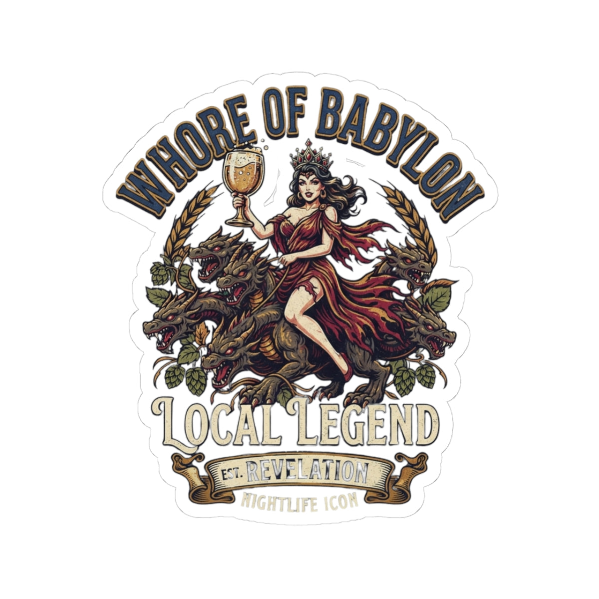 "Good Book Series Whore of Babylon" Sticker — Main