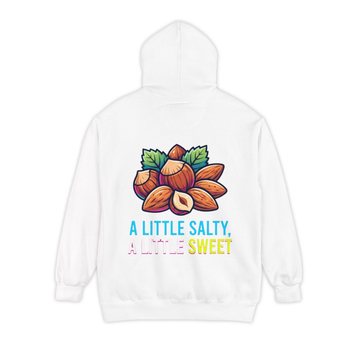 Color: White | A Little Salty, A Little Sweet Garment-Dyed Hoodie