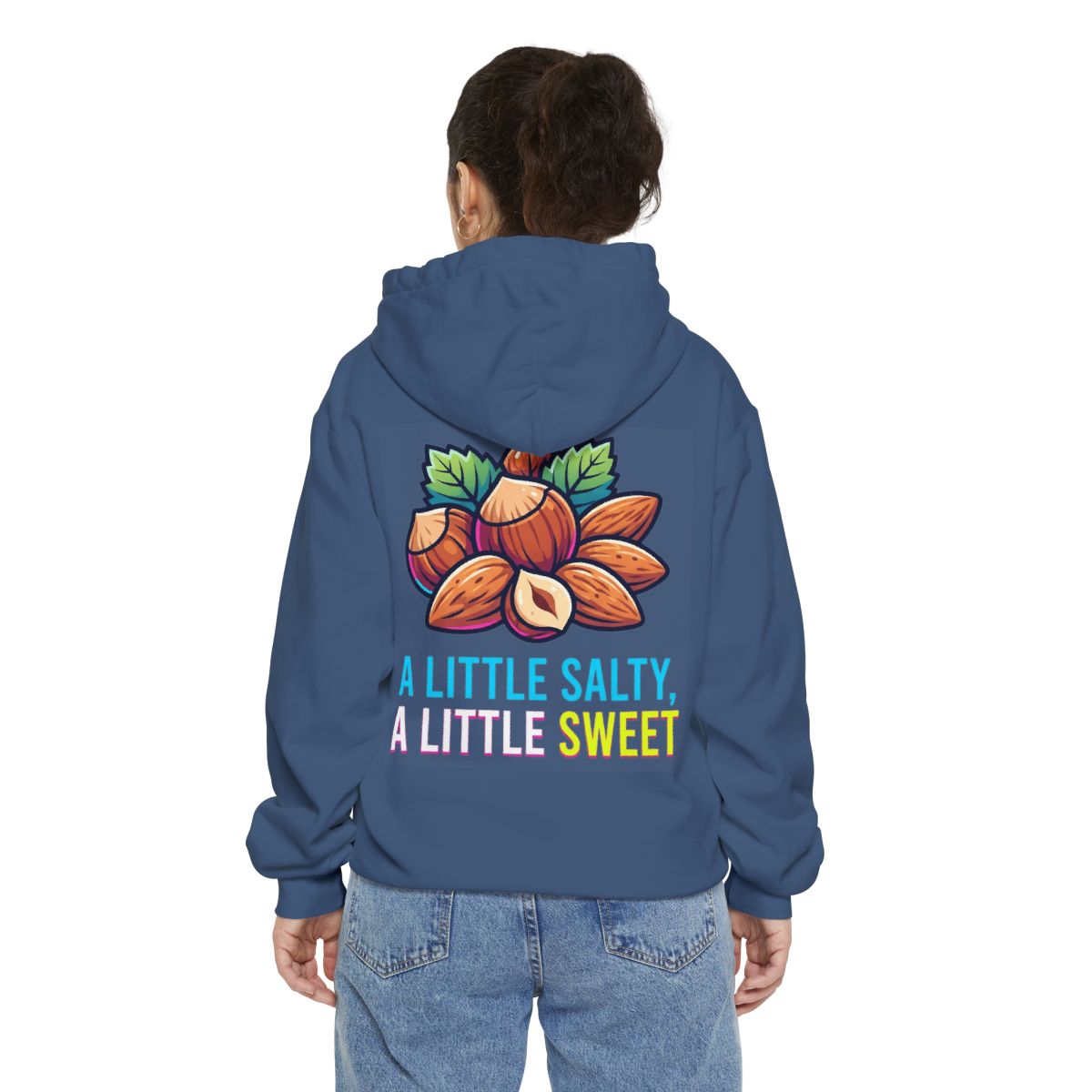 Color: True Navy | A Little Salty, A Little Sweet Garment-Dyed Hoodie