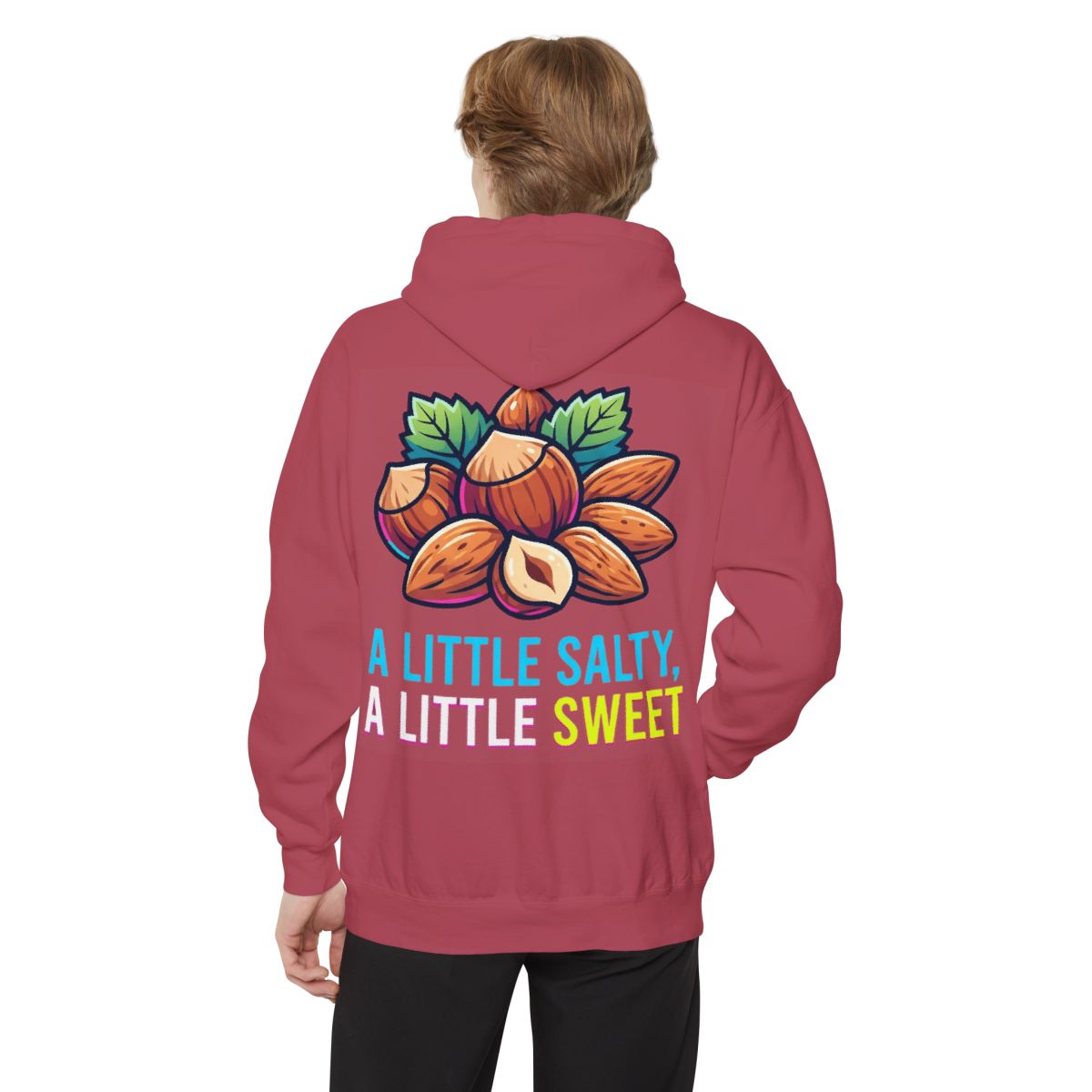Color: Crimson | A Little Salty, A Little Sweet Garment-Dyed Hoodie