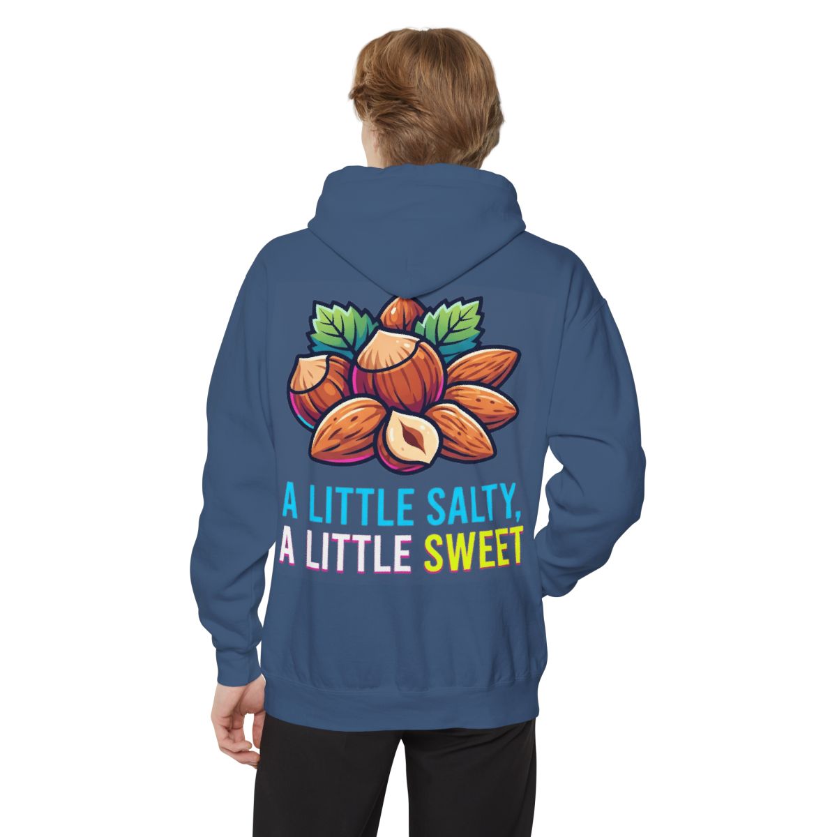 Color: True Navy | A Little Salty, A Little Sweet Garment-Dyed Hoodie