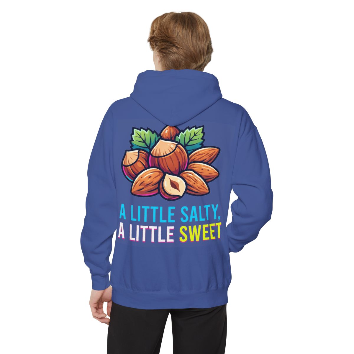 Color: Flo Blue | A Little Salty, A Little Sweet Garment-Dyed Hoodie