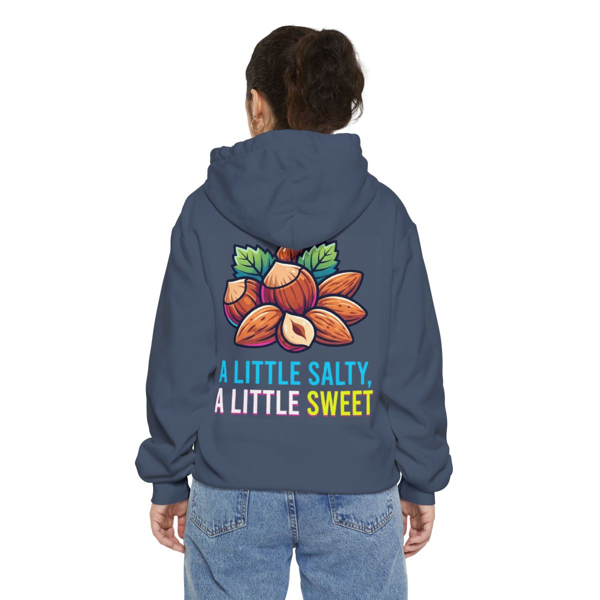 Color: Denim | A Little Salty, A Little Sweet Garment-Dyed Hoodie