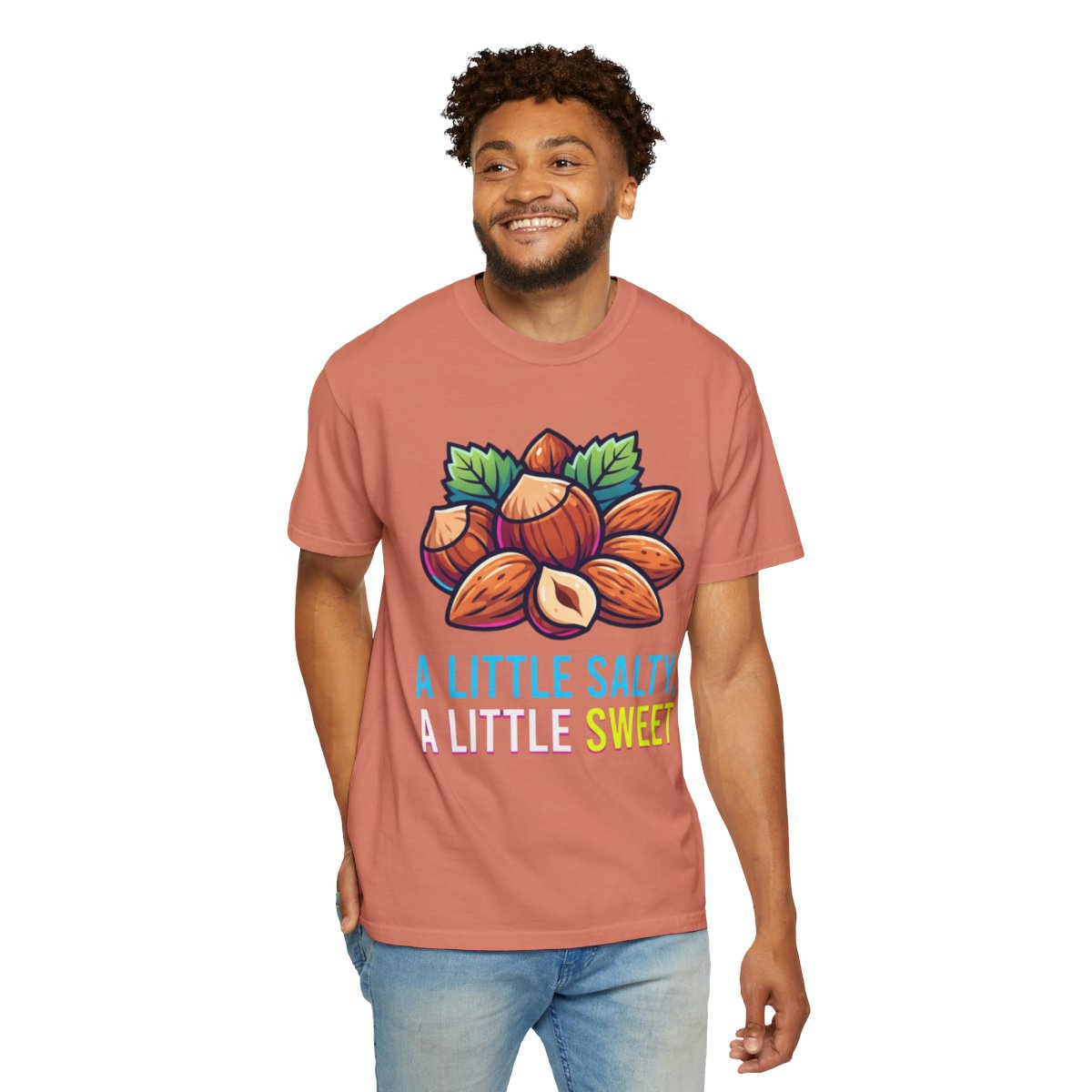 Color: Terracotta | A Little Salty, A Little Sweet Unisex Garment-Dyed Tee
