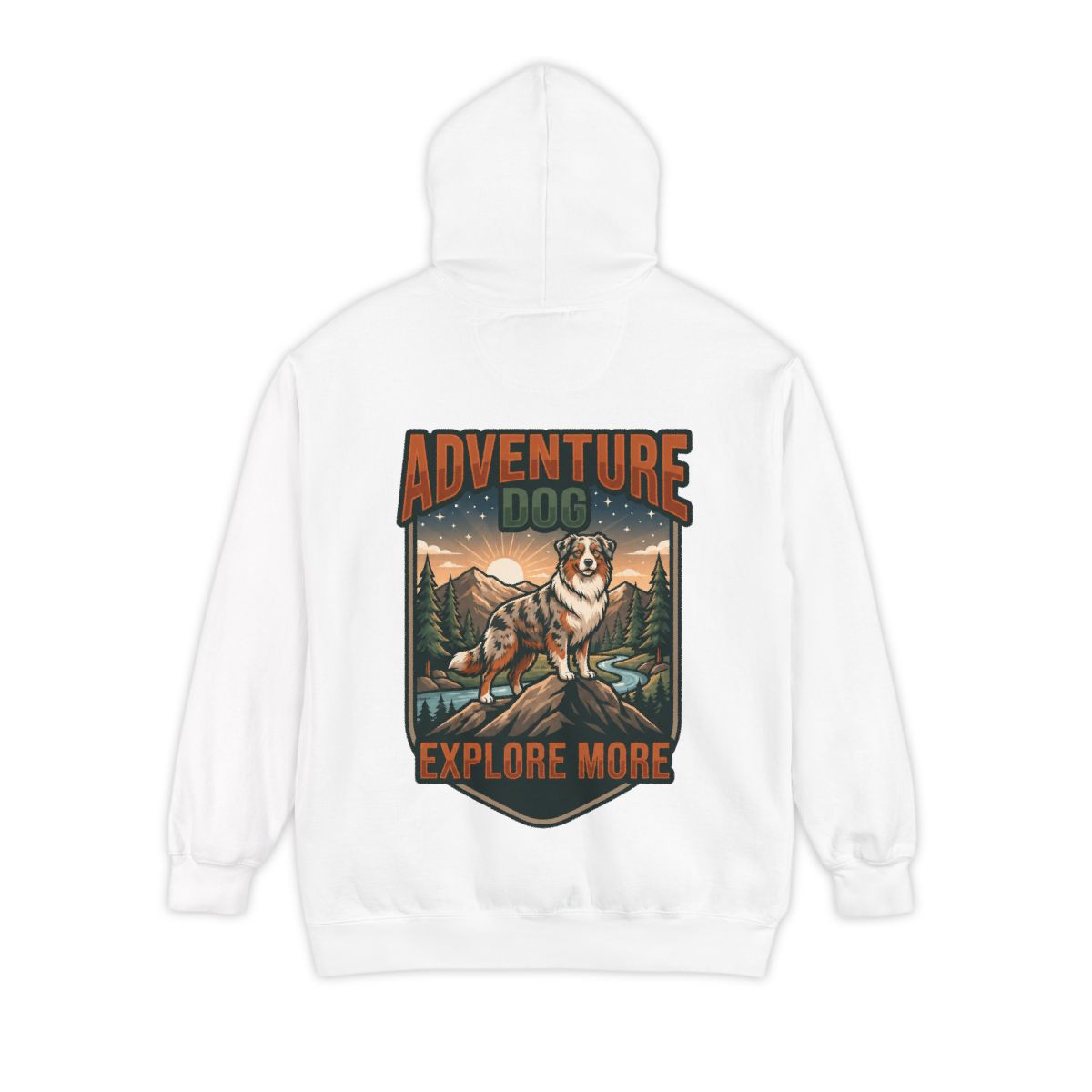 Color: White | Adventure Dog Garment-Dyed Hoodie