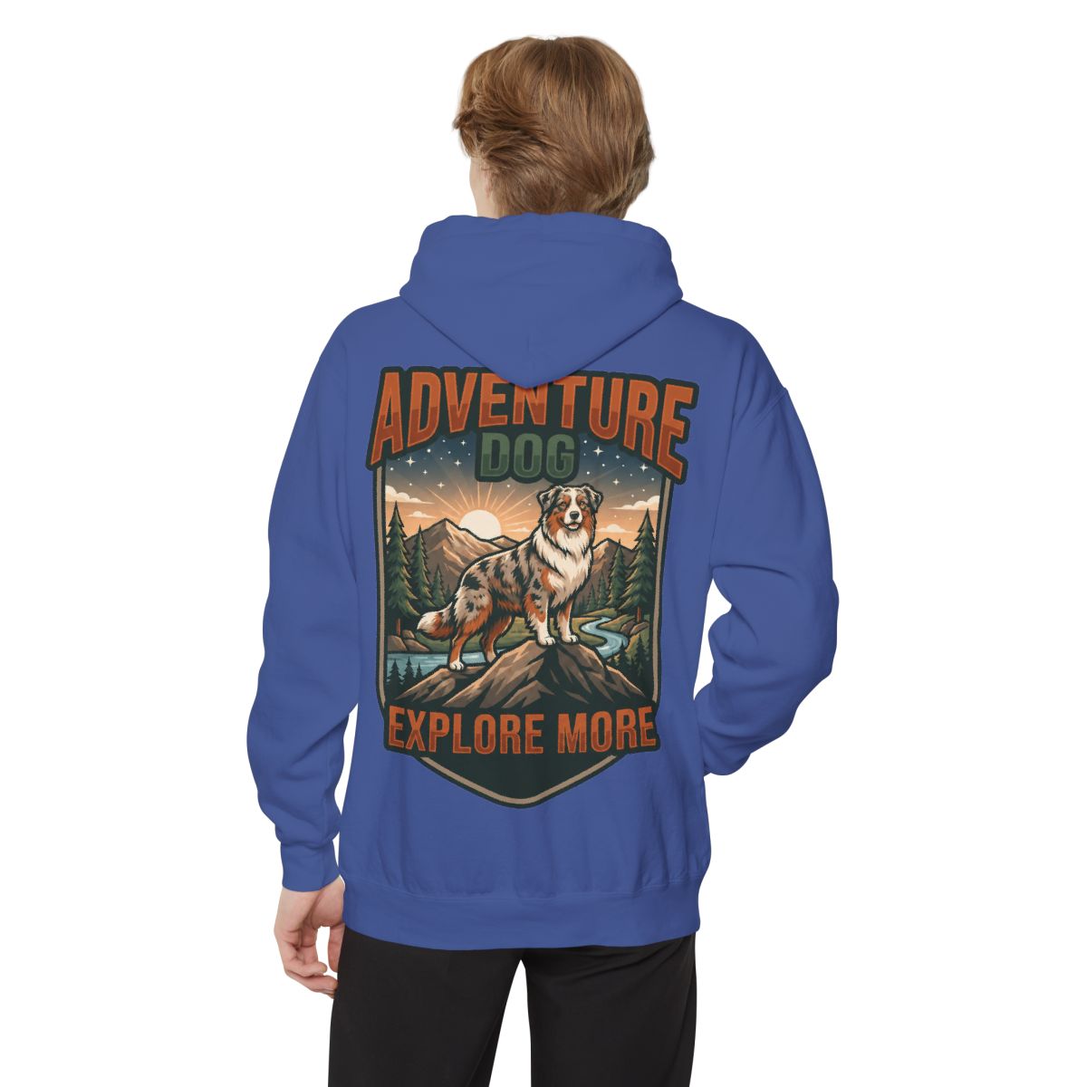 Color: Flo Blue | Adventure Dog Garment-Dyed Hoodie