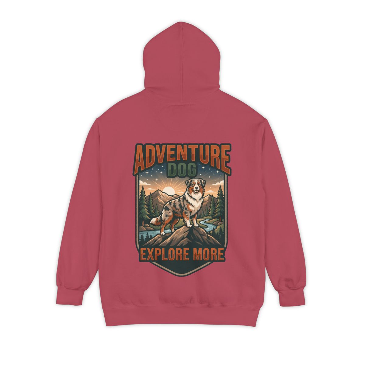 Color: Crimson | Adventure Dog Garment-Dyed Hoodie