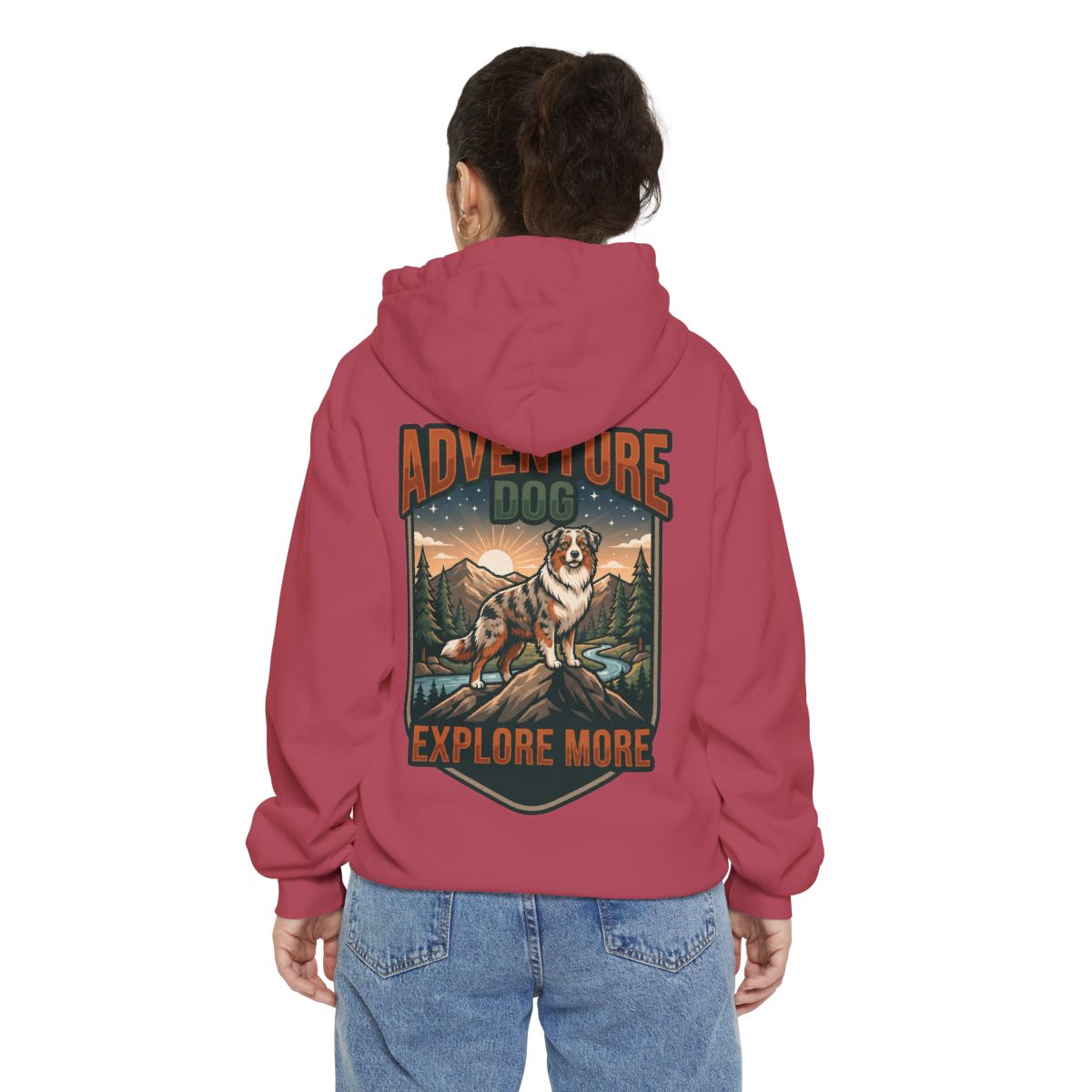 Color: Crimson | Adventure Dog Garment-Dyed Hoodie