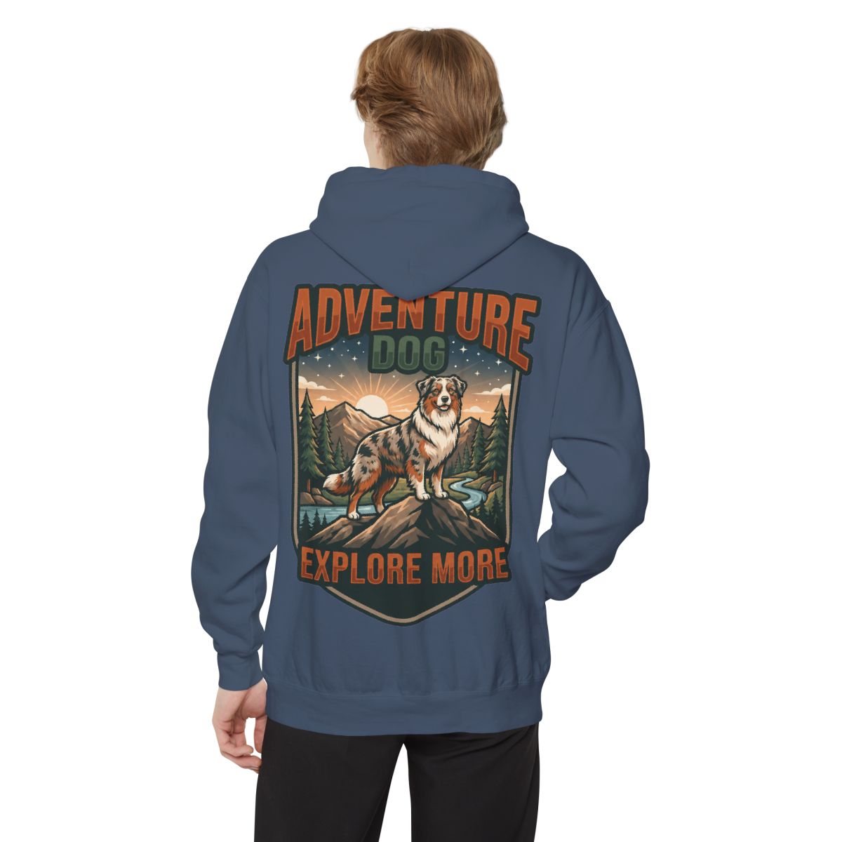 Color: Denim | Adventure Dog Garment-Dyed Hoodie