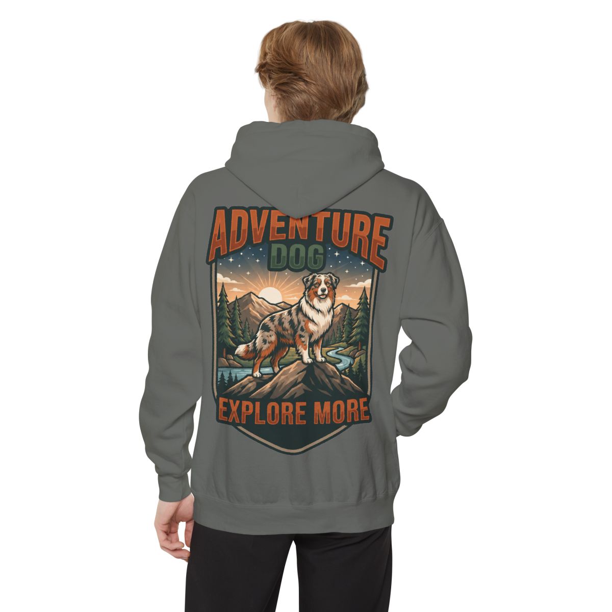Color: Grey | Adventure Dog Garment-Dyed Hoodie