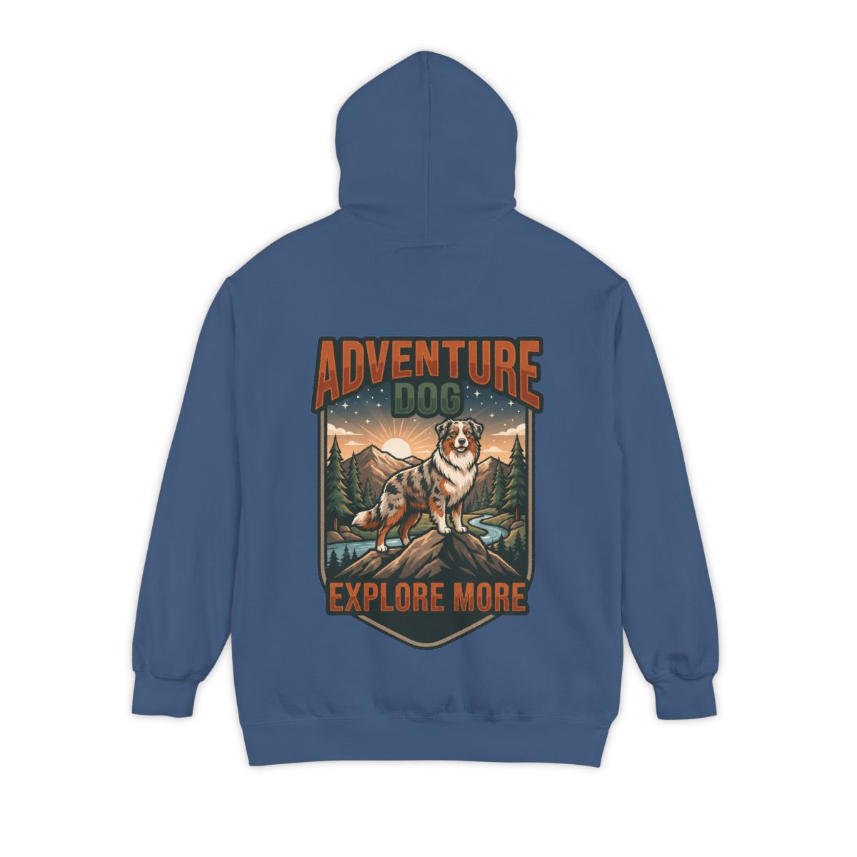 Color: True Navy | Adventure Dog Garment-Dyed Hoodie
