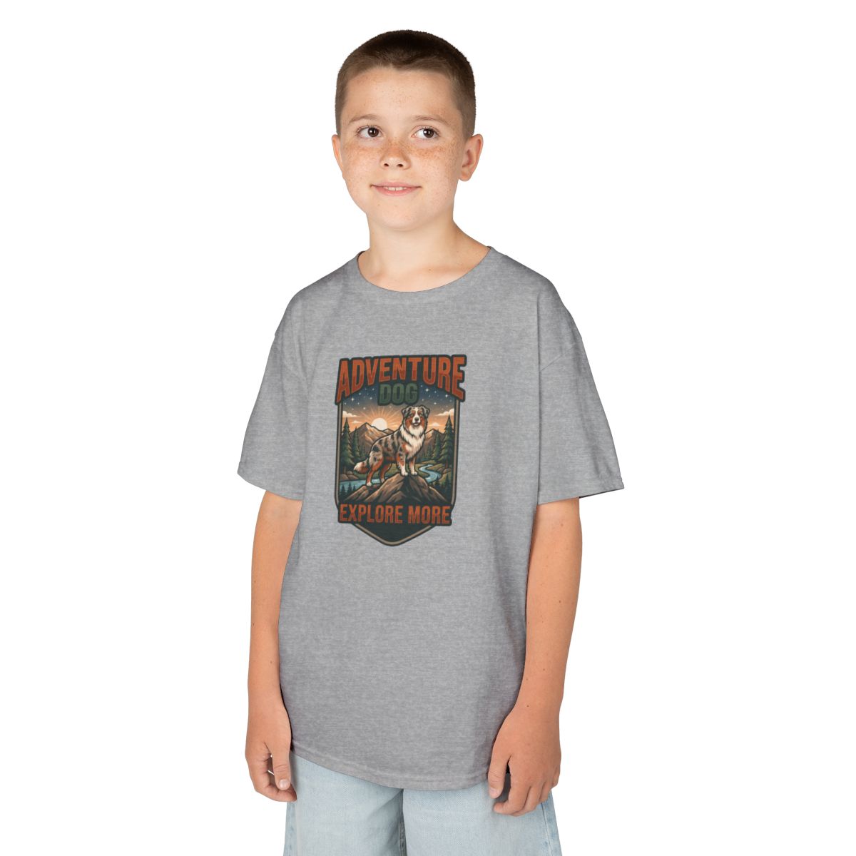 Color: Sport Grey | Adventure Dog Kids Tee