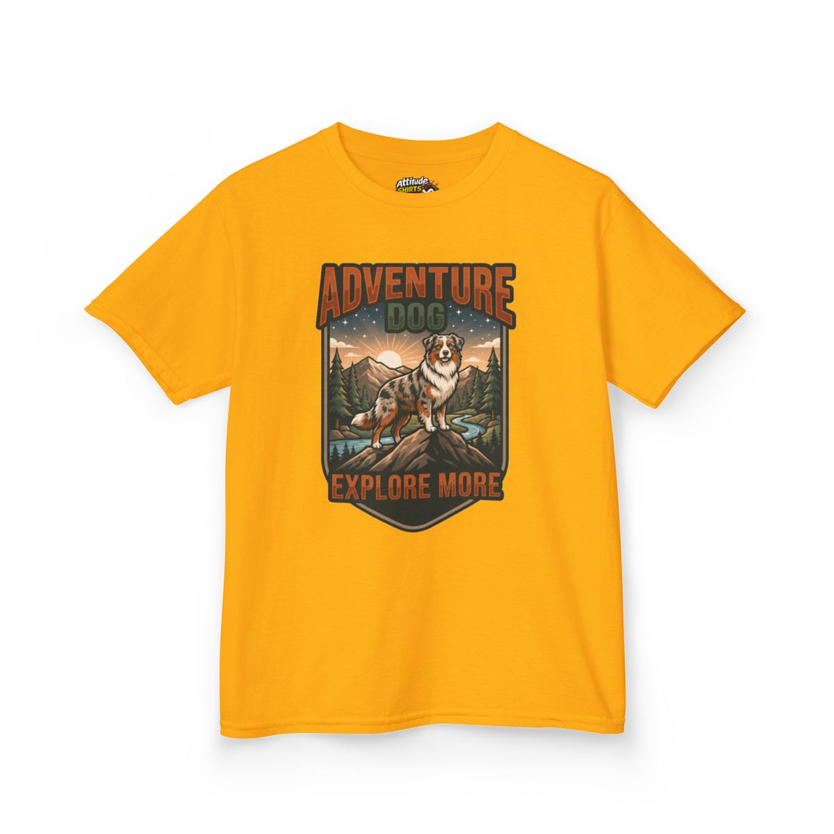 Color: Gold | Adventure Dog Kids Tee