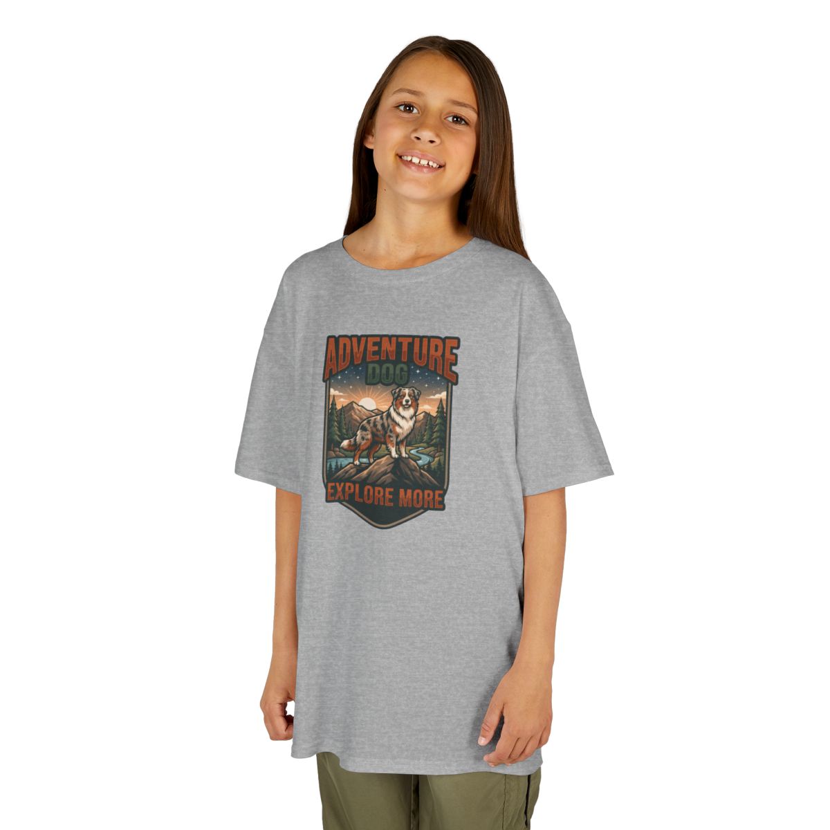 Color: Sport Grey | Adventure Dog Kids Tee