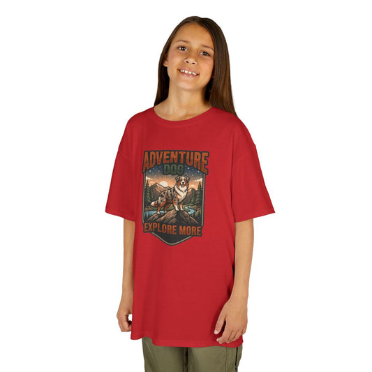 Color: Red | Adventure Dog Kids Tee