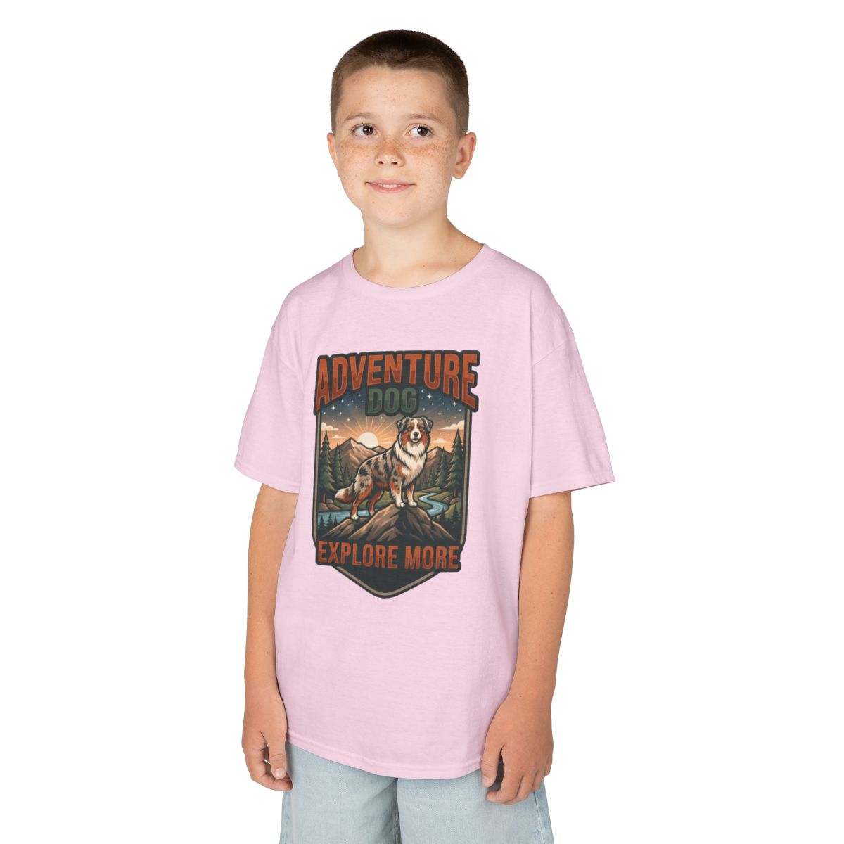 Color: Light Pink | Adventure Dog Kids Tee