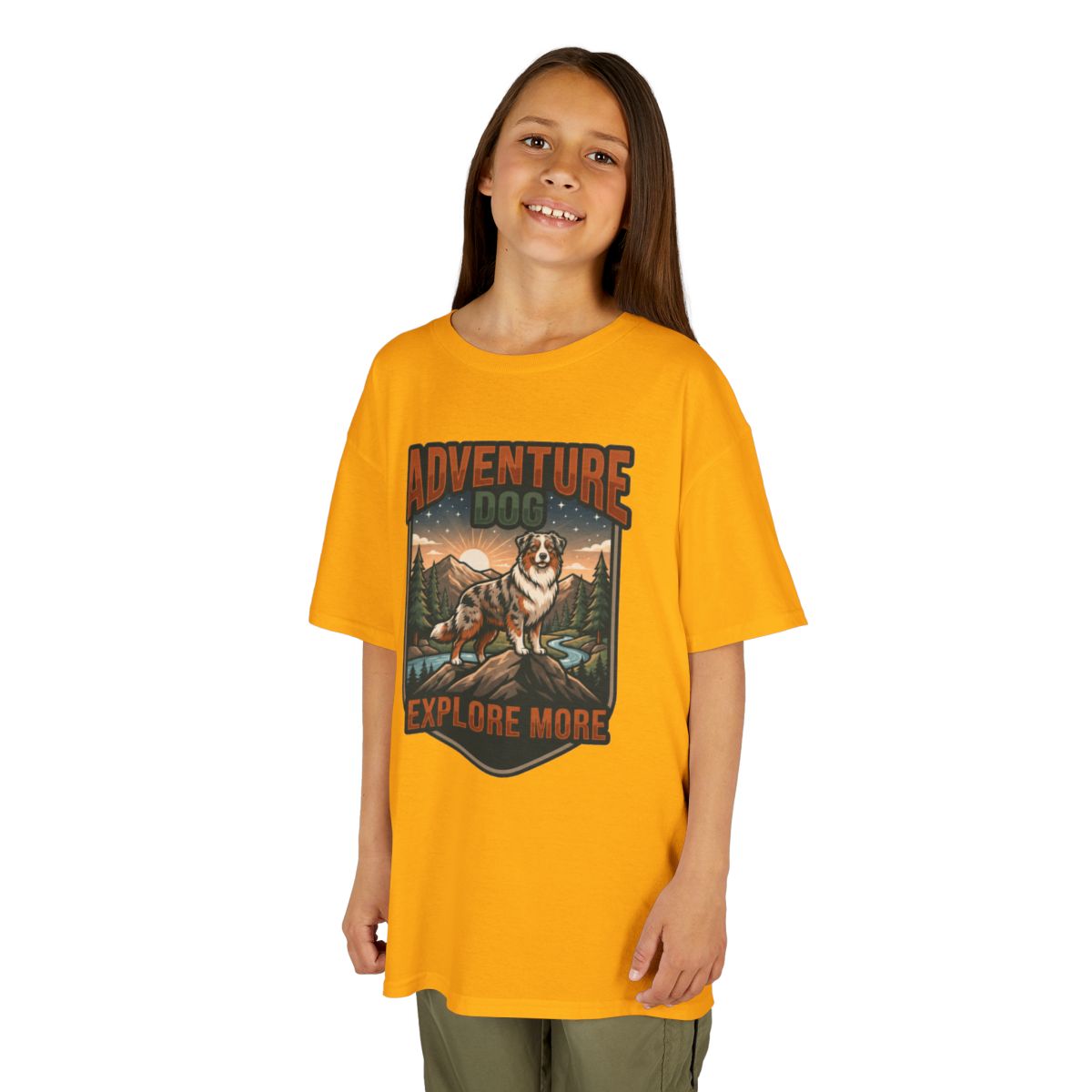 Color: Gold | Adventure Dog Kids Tee