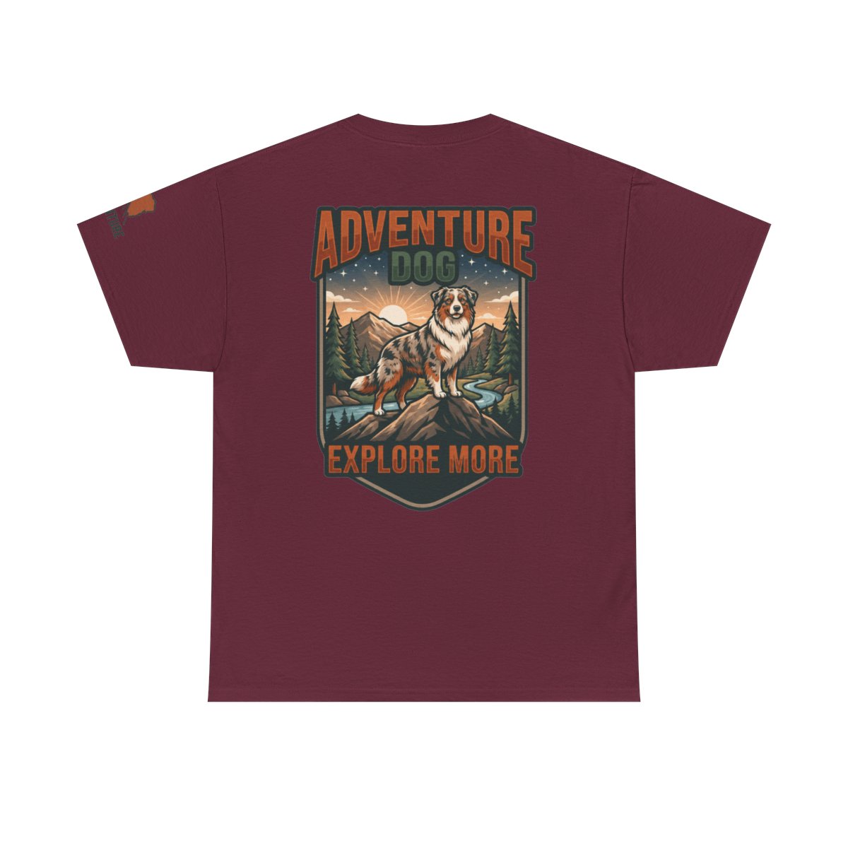 Color: Maroon | Adventure Dog Premium Graphic Tee