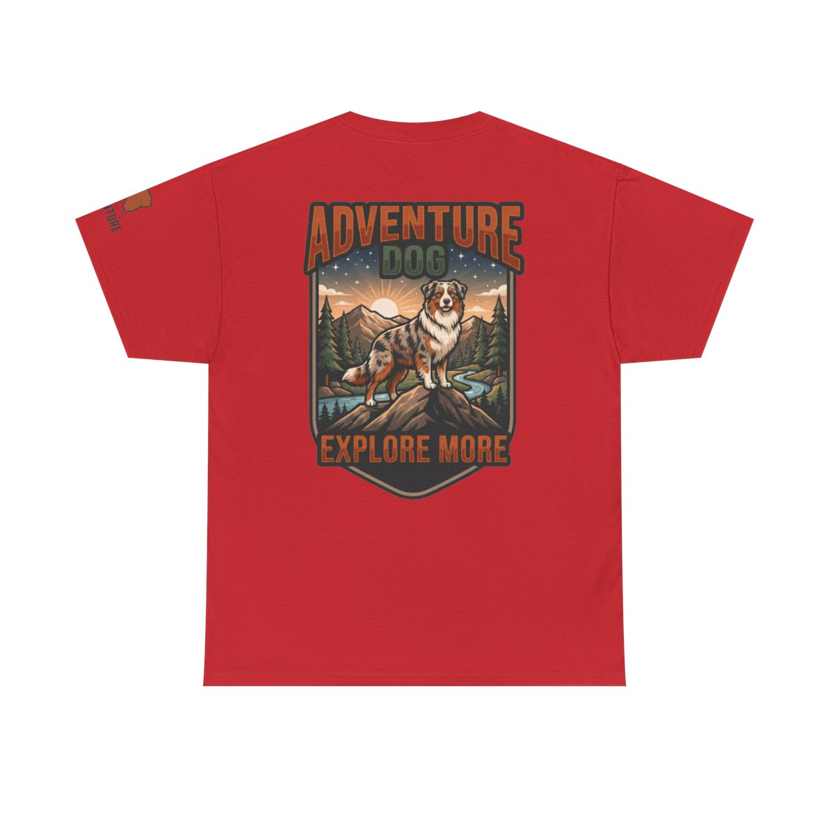 Color: Red | Adventure Dog Premium Graphic Tee