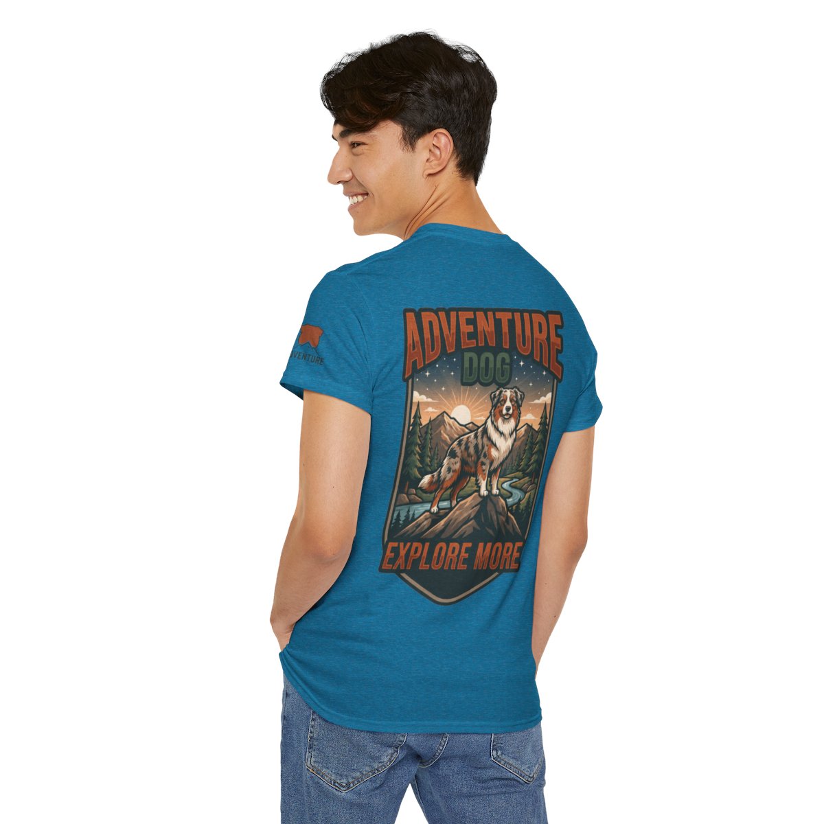 Color: Antique Sapphire | Adventure Dog Premium Graphic Tee