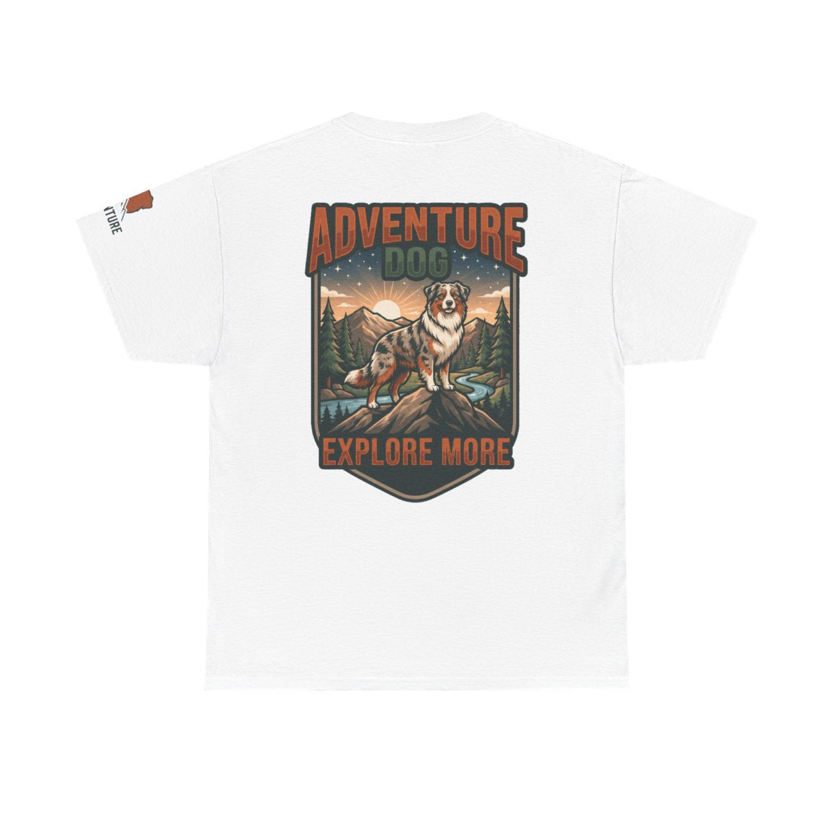 Color: White | Adventure Dog Premium Graphic Tee