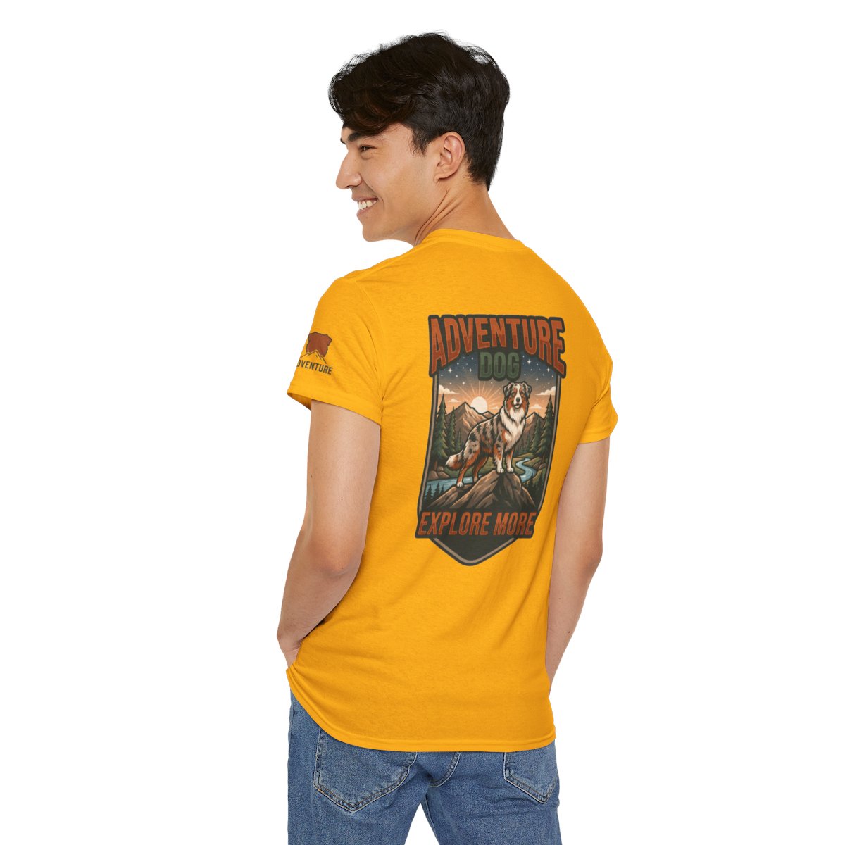 Color: Gold | Adventure Dog Premium Graphic Tee