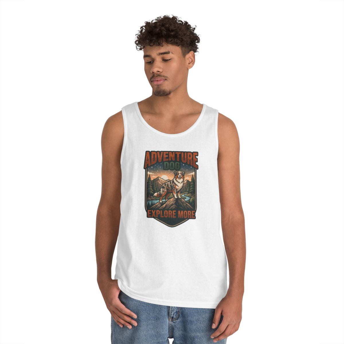 Color: White | Adventure Dog Tank Top