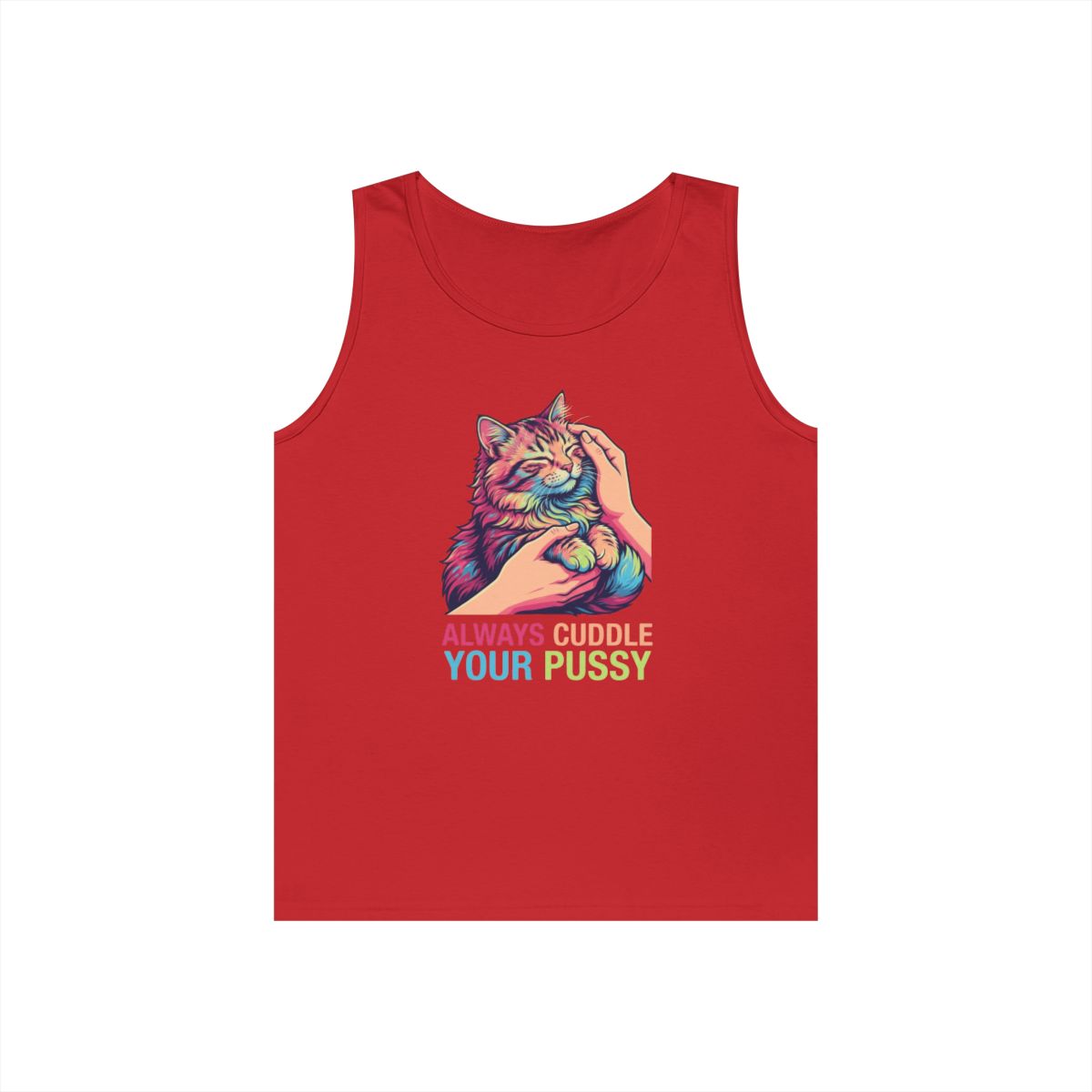 Color: Red | Always Cuddle Your Pussy Tank Top